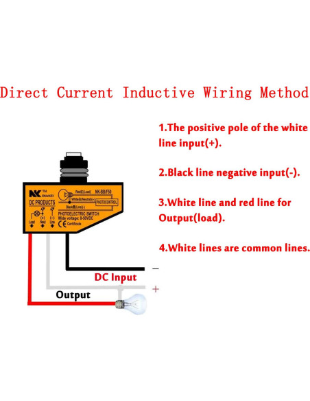 Paquete de 5 Interruptores Fotoeléctricos DC 12V-48V Lelukee