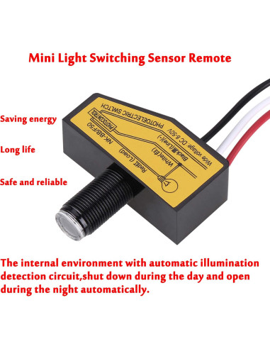 Paquete de 5 Interruptores Fotoeléctricos DC 12V-48V Lelukee