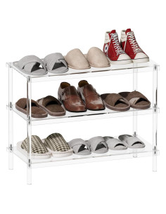 Estante para Zapatos Acrílico Aquiver 3 Niveles 65x30x51.5 cm