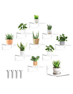 Estantes Flotantes Acrílicos Yalikop 10 Piezas 10x5 cm