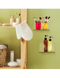 Estantes Flotantes Acrílicos Yalikop 10 Piezas 10x5 cm 2