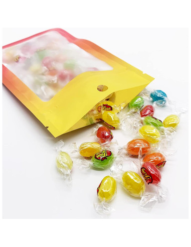100 Bolsas Mylar Reutilizables Arsmat 10x15 cm Amarillo Naranja