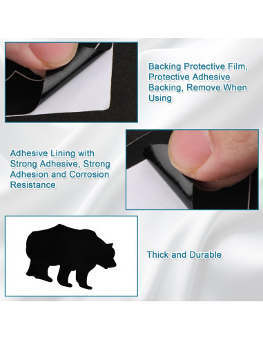 8 Parches de Reparación Autoadhesivos Nylon 20x10 cm Negro