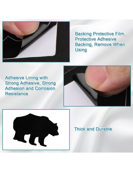 8 Parches de Reparación Autoadhesivos Nylon 20x10 cm Negro