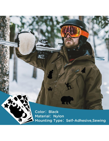 8 Parches de Reparación Autoadhesivos Nylon 20x10 cm Negro