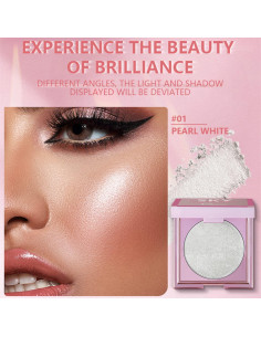 Paleta de Iluminador Facial MAEPEOR 8 Colores Brillo Perla 2