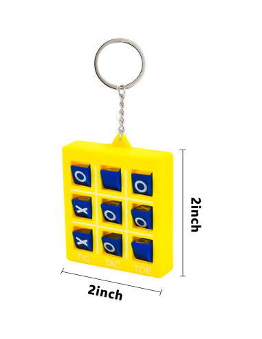 24 Llaveros Tres en Raya Haconba Mini Juego Portátil