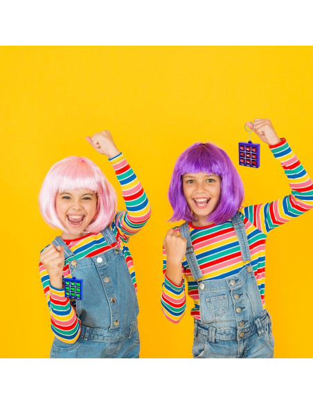 24 Llaveros Tres en Raya Haconba Mini Juego Portátil