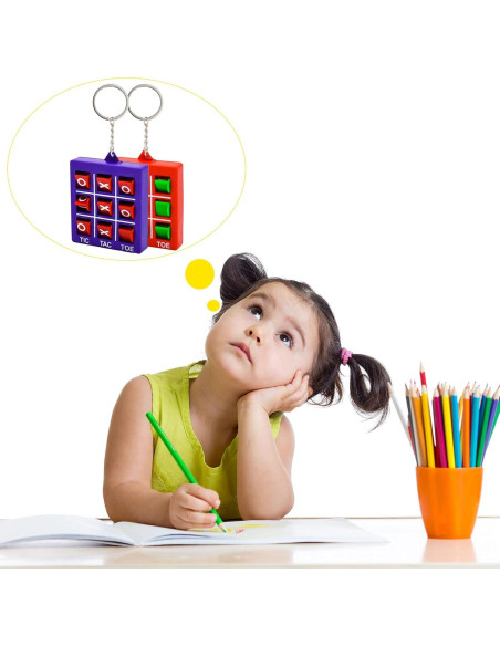 24 Llaveros Tres en Raya Haconba Mini Juego Portátil