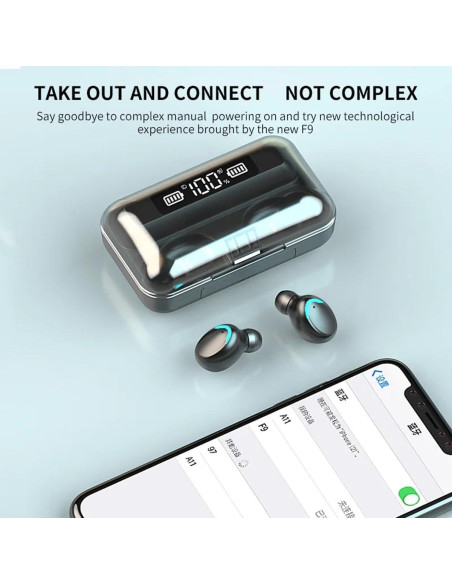 Auriculares Inalámbricos Volt Plus F9 Bluetooth 5.3 IPX3 25h Auriculares Inalámbricos Volt Plus F9 Bluetooth 5.3 IPX3 25h