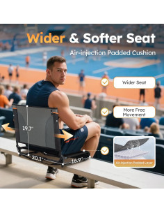 Sillas Plegables LET'S CAMP 2 Pack, Ligeras y Cómodas, Negro 2