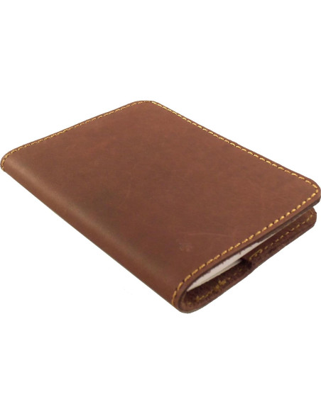Cuaderno de Piel Recargable Rustic Ridge Mini Marrón Oscuro