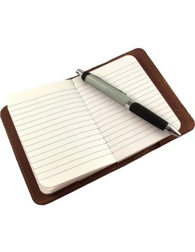 Cuaderno de Piel Recargable Rustic Ridge Mini Marrón Oscuro