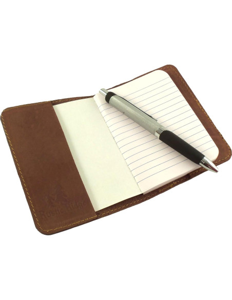 Cuaderno de Piel Recargable Rustic Ridge Mini Marrón Oscuro