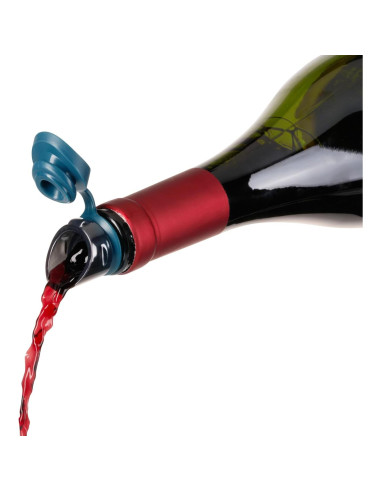 Aerador de Vino Innovine con Tapón Incorporado Verde Oscuro