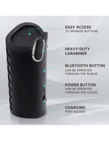 Funda de Silicona para Altavoz Sonos Roam 2 - Negro