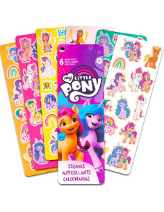 Set de Stickers Mis Pequeños Ponis - 16 Hojas Arcoíris 2