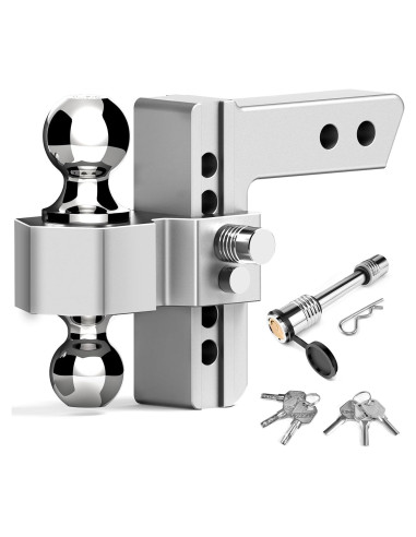 Enganche de Remolque Ajustable Tlvuvmo 6" 12500 LBS Aluminio