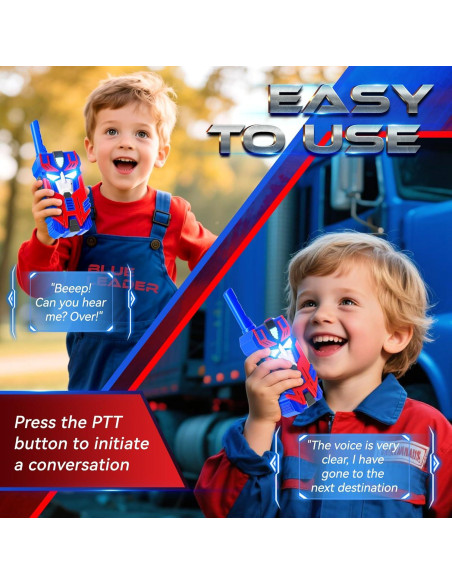 Walkie Talkies para Niños BTMBORY Robot Líder Azul 2 Piezas