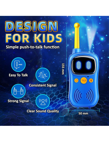 Walkie Talkies Robot Astronauta 2Pack - Rango 914m - Juguetes