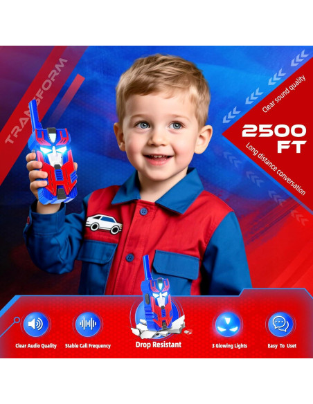 Walkie Talkies para Niños BTMBORY Robot Líder Azul 2 Piezas
