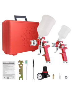 Juego de Pistola de Pintura HVLP Colodsuhey 2 Piezas 0.8mm 1.4mm