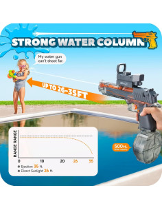 Pistola de Agua Eléctrica Coroiesty 500CC 7.92m para Niños 2