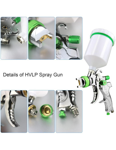 Pistola de Pulverización HVLP Tosucs H2008 1.4mm 600cc