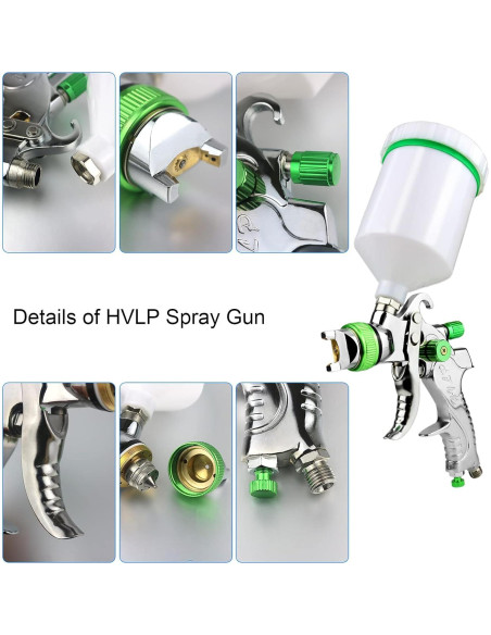 Pistola de Pulverización HVLP Tosucs H2008 1.4mm 600cc