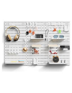 Organizador de Pared 6Pcs JEAWIWI Blanco - Tablero de Clavos