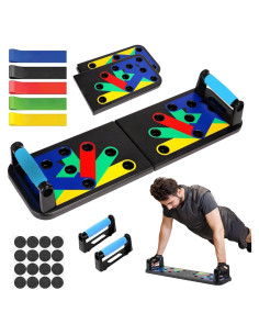 Tabla de Push Up Plegable ZELTA STOCKROOM con 5 Bandas