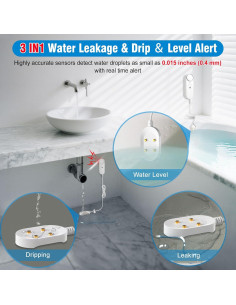 Detector de Fugas de Agua Daytech 2 Paquete 100dB Alarma 2