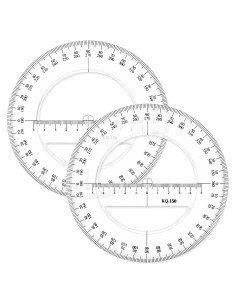 Juego de 2 Transportadores Zonon 15.24 cm Plástico Transparente