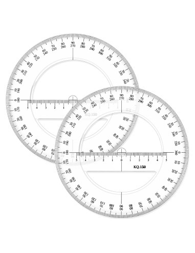 Juego de 2 Transportadores Zonon 15.24 cm Plástico Transparente