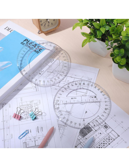 Juego de 2 Transportadores Zonon 15.24 cm Plástico Transparente