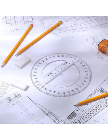 Juego de 2 Transportadores Zonon 15.24 cm Plástico Transparente