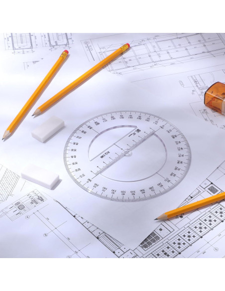 Juego de 2 Transportadores Zonon 15.24 cm Plástico Transparente