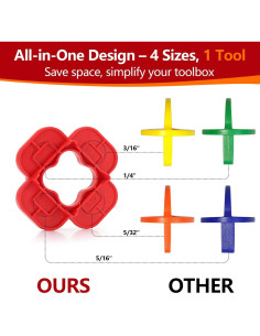 Espaciadores de Deck 4-en-1 TOHLIX - 6 Piezas Multi-Tamaño 2