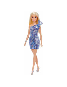 Muñeca Barbie Brillante Mattel 2021 - Vestido Azul Moderno