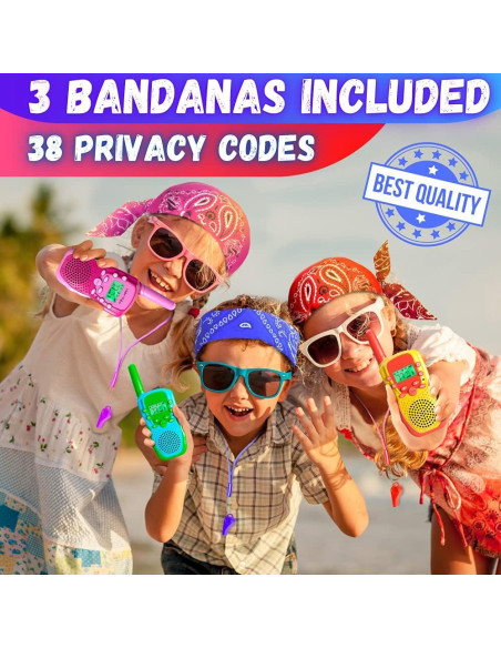 Walkie Talkies Waka Waka para Niños - 3 Colores, 3 km Alcance