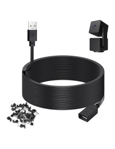 Cable de Extensión de Poder 15m Weishan USB Negro