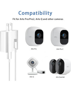Adaptador de Carga USB Odonm 10 Pies para Arlo y Wyze Cam 2