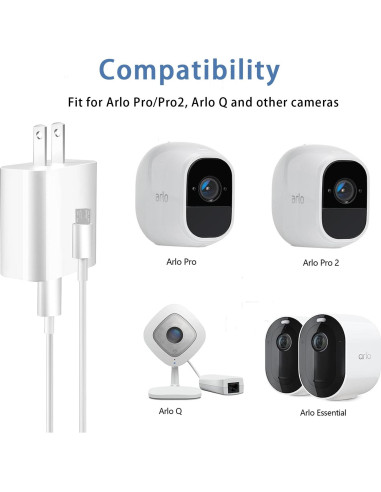 Adaptador de Carga USB Odonm 10 Pies para Arlo y Wyze Cam