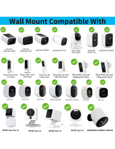 Paquete de 3 Soportes de Pared Ajustables para Cámara Arlo y Ring 2