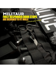 Tope de puerta MILITAUR negro - Paquete de 3 unidades tácticas 2