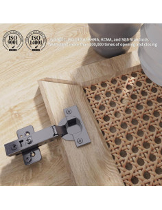 Paquete de 10 Bisagras Ocultas Chibery Titanio Negro 3D 2