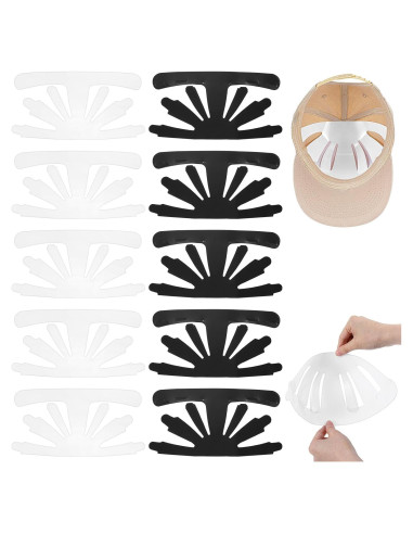 10 Soportes de Sombrero de Plástico Ymapinc - Blanco y Negro