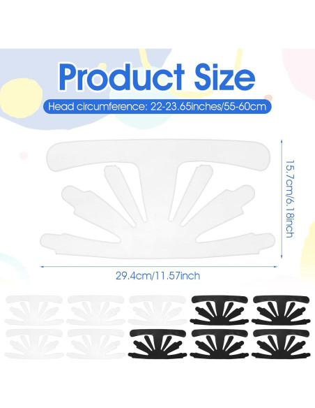 10 Soportes de Sombrero de Plástico Ymapinc - Blanco y Negro