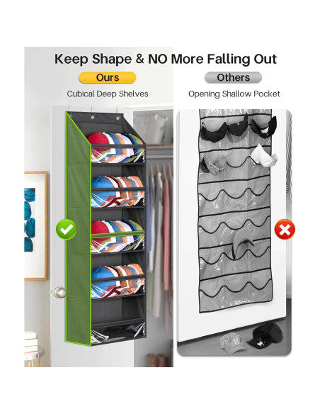 Perchero Organizador de Gorras SLEEPING LAMB Negro 60 Gorras