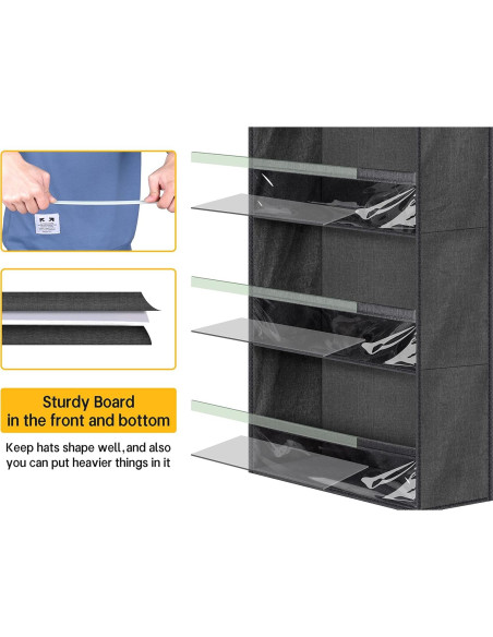 Perchero Organizador de Gorras SLEEPING LAMB Negro 60 Gorras